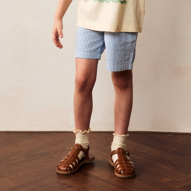 HAZZYS KIDS 泡泡紗條紋短褲