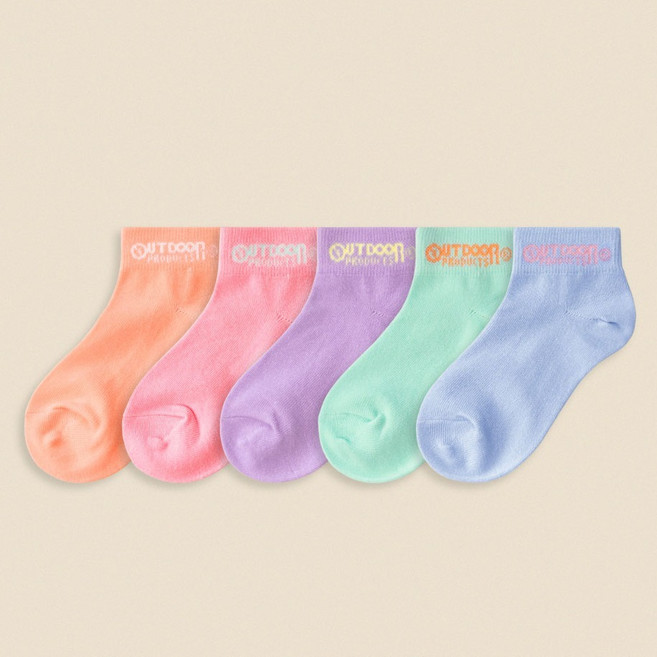 OUTDOOR PRODUCTS 兒童 Joyful 短襪 5雙組