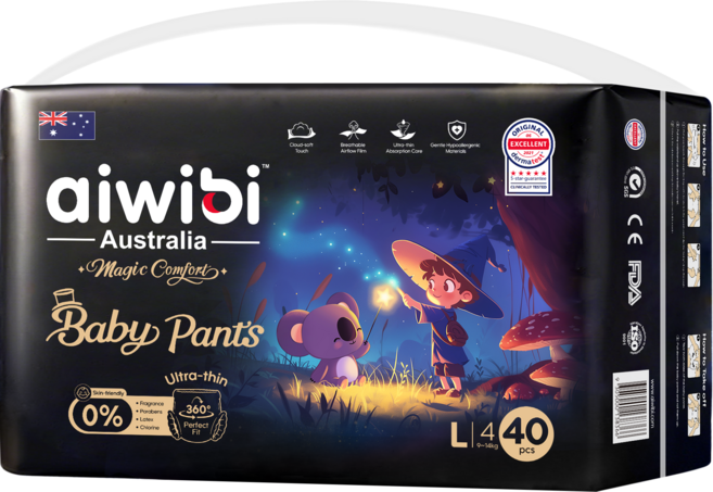 aiwibi 愛薇彼 安撫魔法褲型尿布, L, 40片