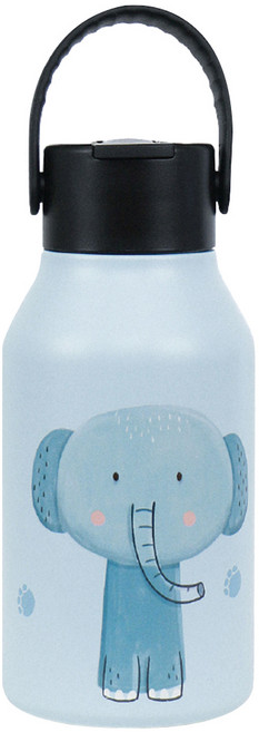 runbott Mii 輕量陶瓷保溫瓶 小象, 藍色, 350ml, 1個
