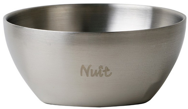 Nuit 努特 304不鏽鋼方底隔熱碗 NTF221 12cm, 銀色, 1個