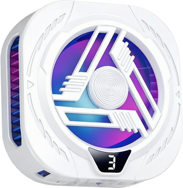 Seekis 真結冰磁吸式半導體製冷手機散熱器 三檔模式 手機降溫背夾 電競手機降溫神器 白色 1個