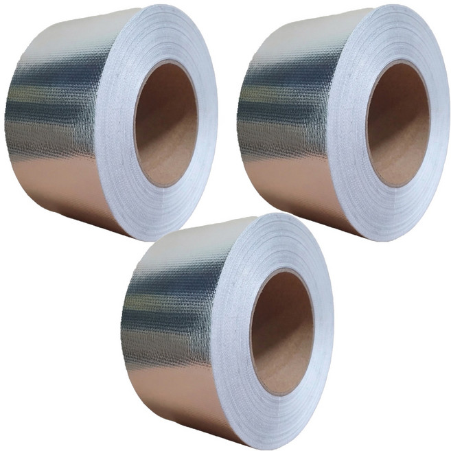 DUCTMALL 高強度高內張力纖維 FIBER 玻璃纖維 GLASSWOOL 黏性膠帶 0.22mm x 75mm x 50m, 3個