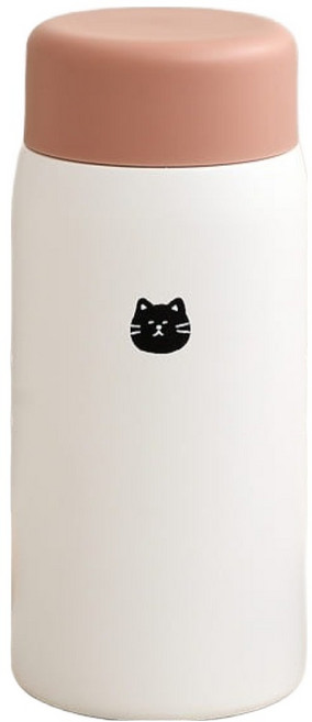 Modern House L 我家胖貓咪保溫保冷隨行杯, 奶油色, 1個, 180ml