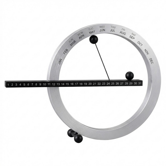 上手家居 磁力球創意桌曆, 黑色 + 白色, 1個
