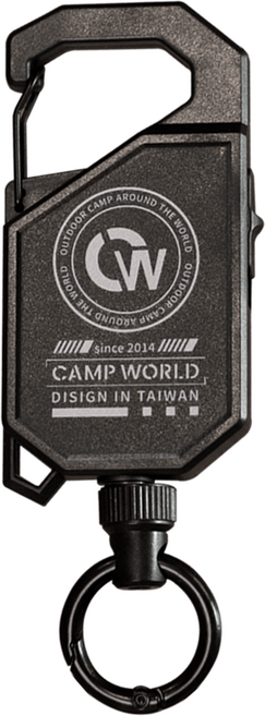逐露天下 CAMP WORLD 戰術懸停伸縮扣 拉伸長度100cm, 黑色, 1個
