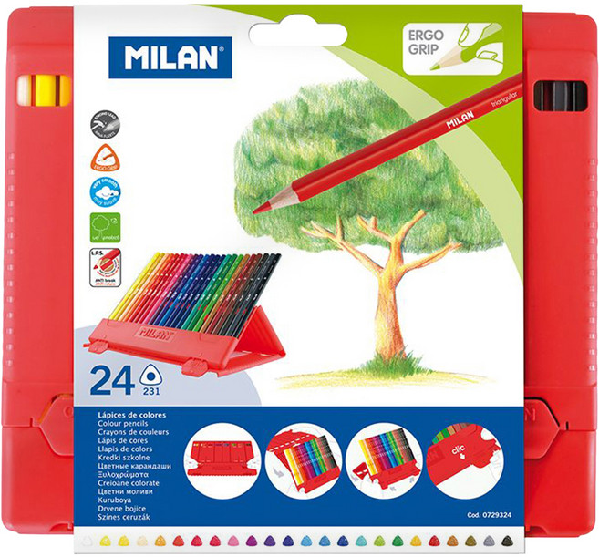 MILAN 可立式色鉛筆組, 1套, 24個