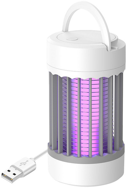 couselect USB電擊捕蚊器 紫光誘蚊 小夜燈設計 Type-C充電 灰色, 單一商品