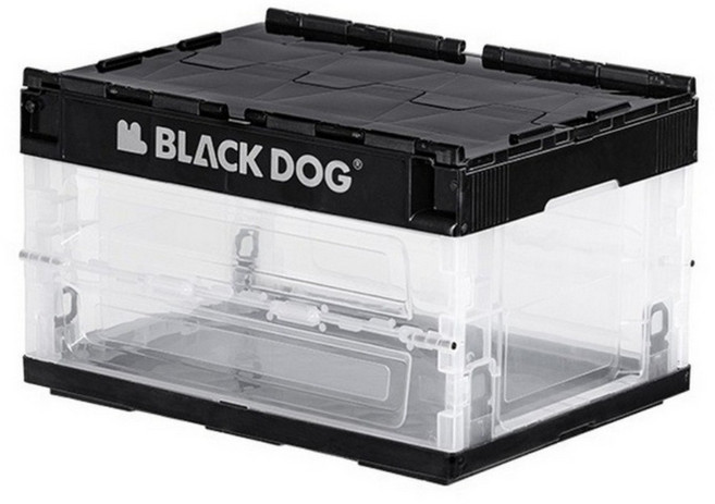 BLACKDOG 黑狗 萬象折疊露營收納箱 3側開門 安全鎖 承重20kg, 透墨, 1個, 1層