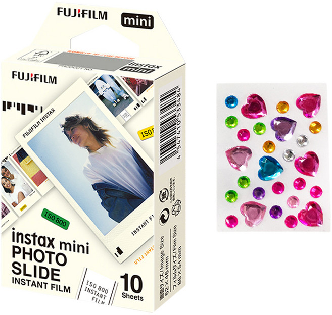 FUJIFILM 富士 instax 迷你底片 相片滑軌夾 10p 寶石貼紙 隨機出貨