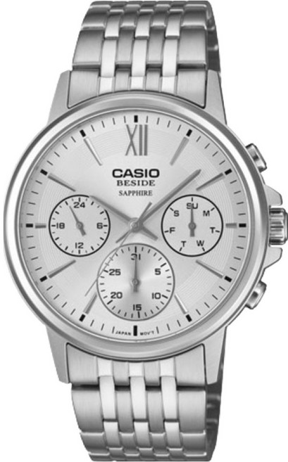 CASIO 卡西歐 男士 BESIDE 多功能日常金屬手錶 BMS-300D + 錶帶工具組