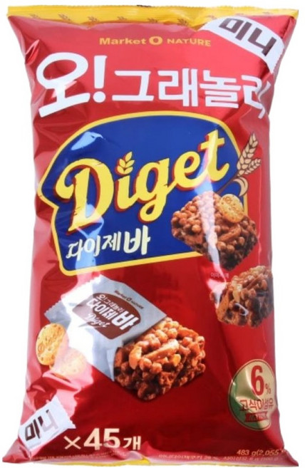 ORION 好麗友 好麗友燕麥消化棒迷你, 483g, 1個