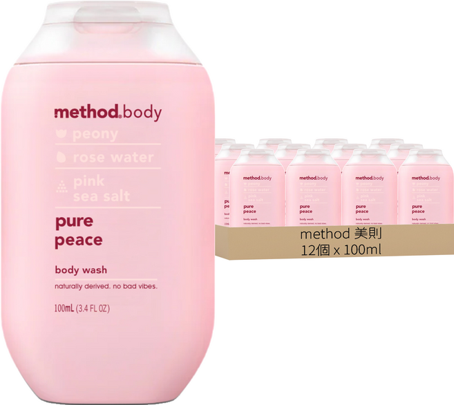 method 美則 感官沐浴乳 純粹寧靜, 12個, 100ml