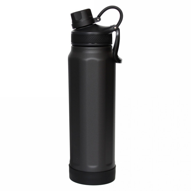 Kakusee 真空雙層18-8不鏽鋼手提直飲式保溫瓶, 黑色, 1個, 750ml