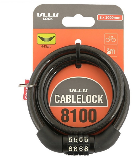 VLLU CABLE LOCK 8100 固定型自行車鎖 8 x 1000 mm