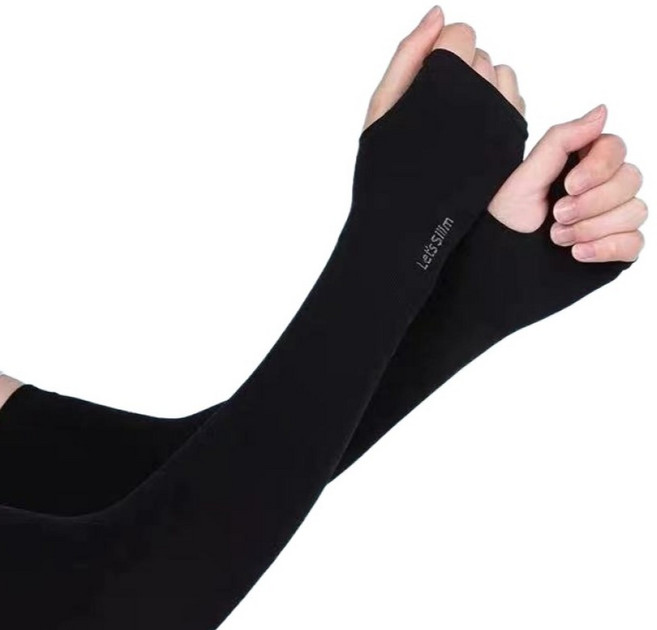 XTER 男女通用冰絲涼感手背型運動袖套 雙臂穿戴組