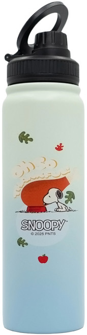 COTD SNOOPY 聯名 磁吸陶瓷保溫水壺, 史努比藍綠色, 1個, 800ml