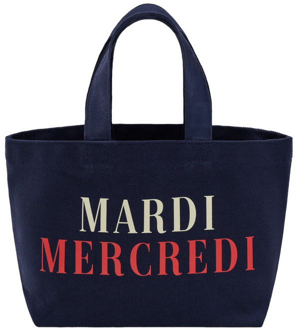 Mardi Mercredi LA TYPO FRANCAISE 帆布托特包