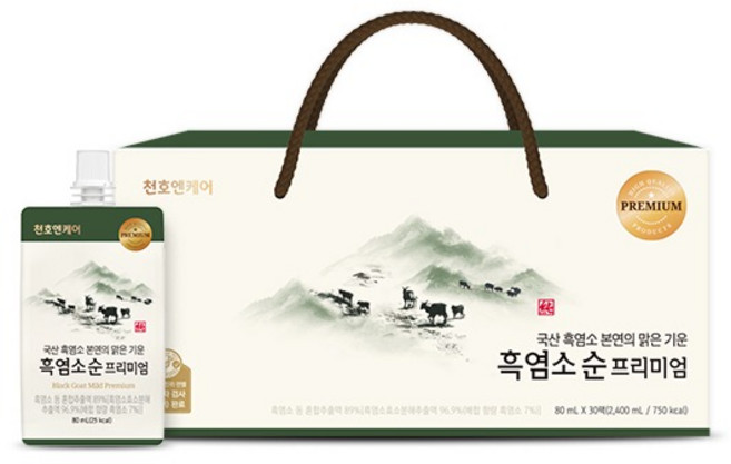 Chunho Ncare 黑山羊純粹頂級 30入, 1個, 2.4L