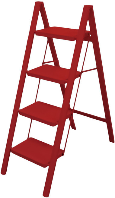 ONE HOUSE 穩固家用登高折疊梯 OH-K606-B2 石榴紅, 1個