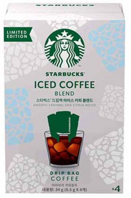 STARBUCKS 星巴克 濾掛式冰咖啡綜合, 8.5g, 1個, 4入