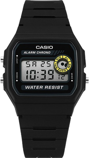 CASIO 卡西歐 數位方形復古懷舊樹脂手錶 F-94WA-SDG