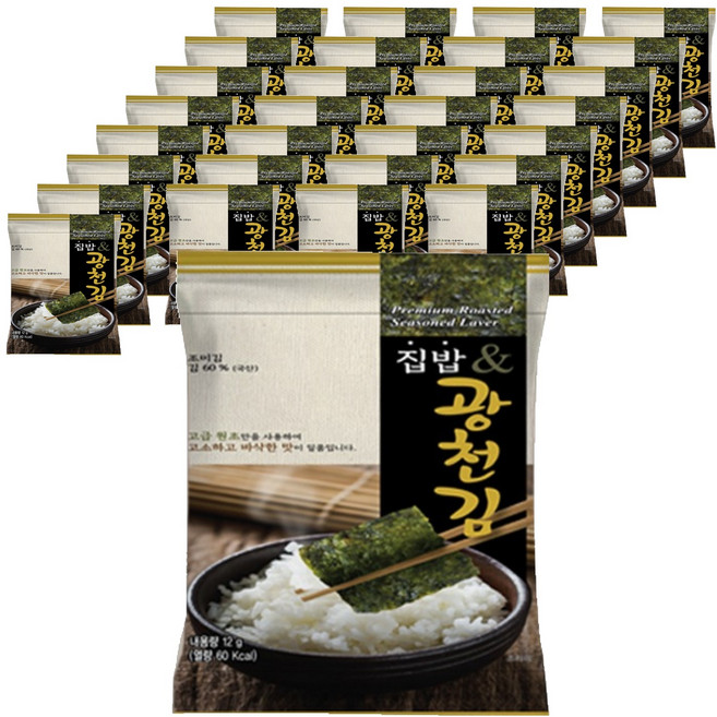 Haeuirak 家常廣川海苔, 30個, 12g