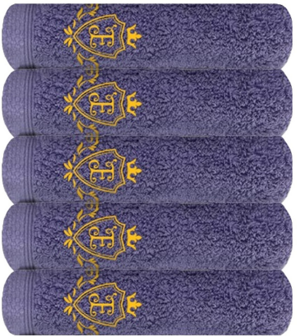 Songwol 松月 ELITE 洗臉毛巾 160g 40支 精梳棉, 紫色, 5個