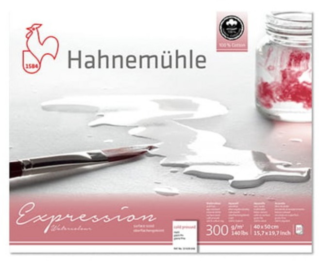 Hahnemuhle Expression 中紋膠裝素描本 300g E03, 400 x 500 mm, 1個, 20張