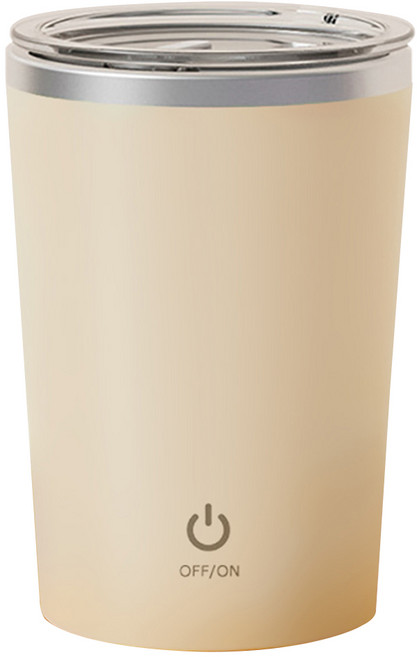 理享家 mini 電動攪拌杯 304不鏽鋼 Type-c充電 350ml 新一代 淺米黃 1個