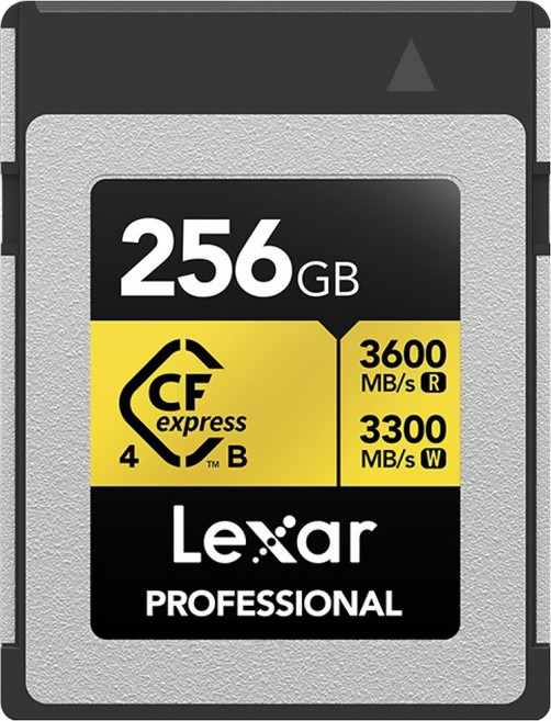 Lexar 雷克沙 CFexpress Type B 4.0 黃金 8K RAW 電影記憶卡, 1個, 256GB