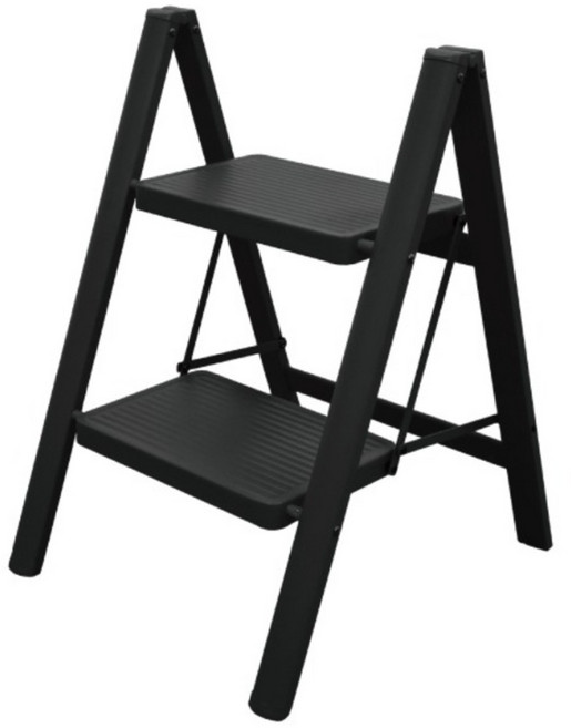 ONE HOUSE 穩固家用登高免組裝碳鋼折疊梯 2階 OH-K606, 1個