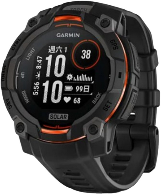GARMIN Instinct 3 Solar 本我系列 GPS太陽能智慧腕錶 45mm, 極致黑, 1.1吋, GPS + 藍牙