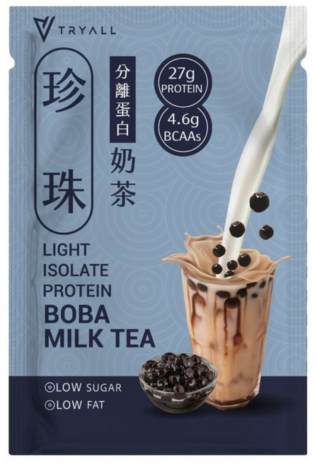 TRYALL Essential Light 分離乳清蛋白 珍珠奶茶, 35g, 1個