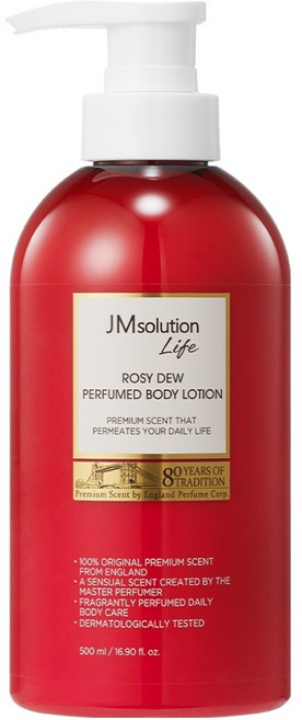 JMsolution Life Rosy Dew 純品身體乳液 花香玫瑰香, 1個, 500ml