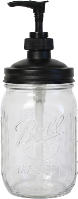 Ball 梅森 玻璃罐按壓瓶 黑色 16oz, 1個, 480ml