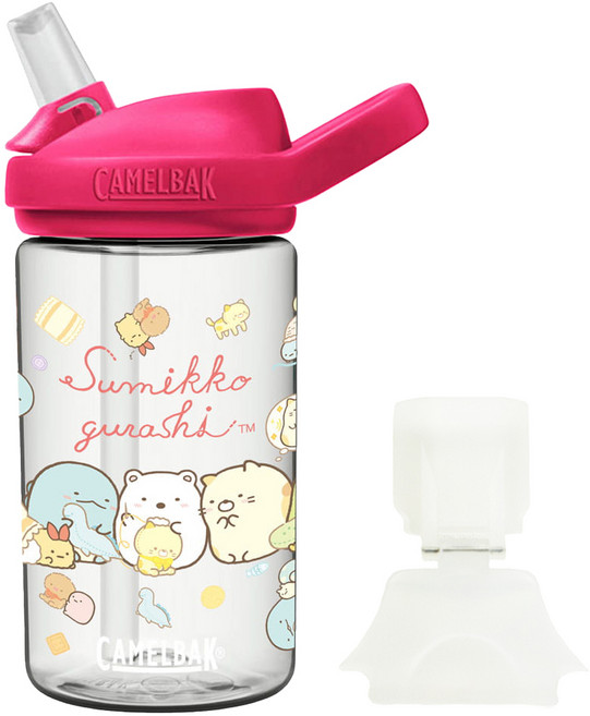 CAMELBAK eddy+ 兒童吸管運動水瓶 + 防塵蓋 角落小夥伴, 愛心娃娃, 1個, 400ml