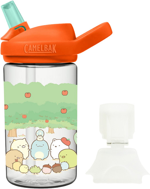 CAMELBAK eddy+ 400ml RENEW 兒童吸管運動水瓶 角落小夥伴 蘋果森林 + 防塵蓋 1個
