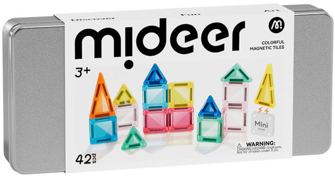 mideer 彩窗磁力片 mini磁力片, 混和顏色, 1套