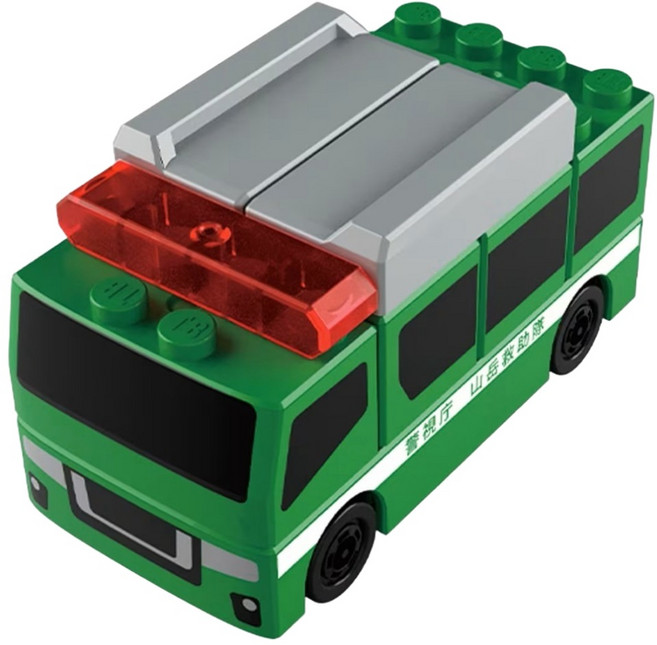TAKARA TOMY TOMICA PLARAIL BLOCK 山區救援車 TW99577, 綠色, 1個