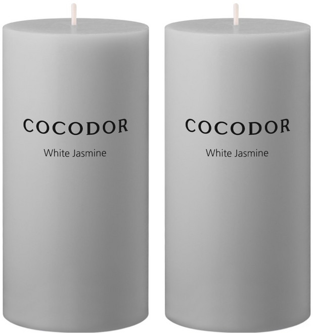 COCODOR 珂珂朵爾 香氛蠟燭柱 L, 白茉莉, 2個