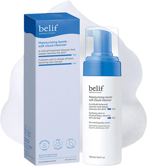 빌리프 모이스춰라이징 밤 소프트 클라우드 클렌저, 1개, 150ml