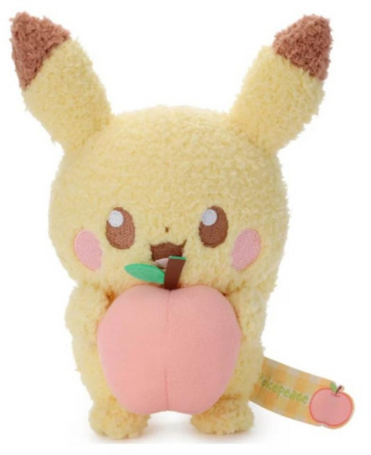 TAKARA TOMY PoKeMoN 寶可夢 Pokepeace 絨毛 繽紛水果 皮卡丘公仔 PC95591, 1個