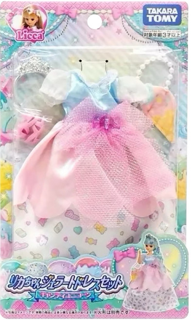 TAKARA TOMY Licca 莉卡娃娃 粉彩冰淇淋甜心獨角獸禮服組 LA90314, 混和顏色, 1套