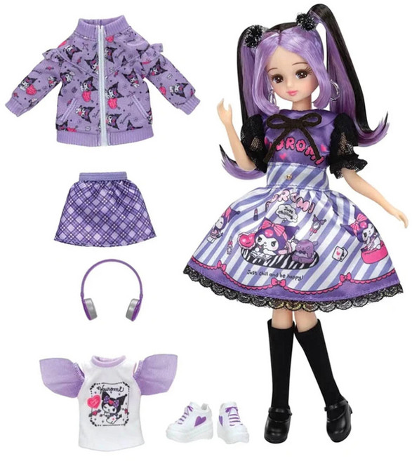 TAKARA TOMY Licca 莉卡娃娃 暗黑酷洛米豪華服裝組 LA09327, DX2, 1套