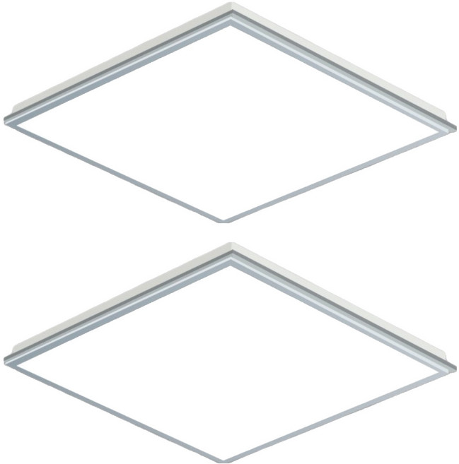 LED 50W T型平板嵌入式燈 600 x 600 mm, 白色, 2個
