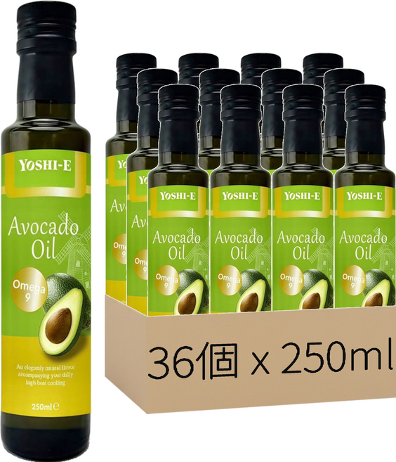 YOSHI-E 100%酪梨油, 6個, 250ml