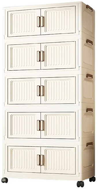 ONE HOUSE 品匠雙開磁吸折疊收納櫃 OH-R111-805 5層 500L, 實色