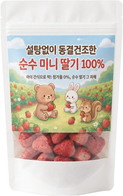 無糖冷凍乾燥迷你草莓100%