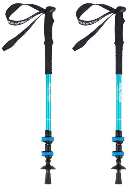 Naturehike 挪客 晴雪Base6061鋁合金登山杖2件組, 天藍色, 1套